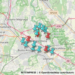 Mappa Via F. Corridoni, 21057 Olgiate Olona VA, Italia (2.836)