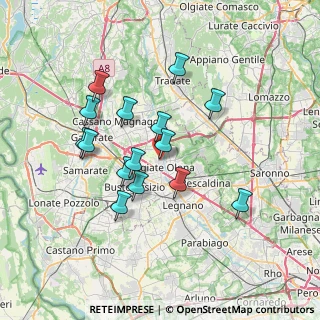 Mappa Via F. Corridoni, 21057 Olgiate Olona VA, Italia (6.29933)