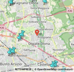 Mappa Via F. Corridoni, 21057 Olgiate Olona VA, Italia (3.48)