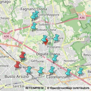 Mappa Via F. Corridoni, 21057 Olgiate Olona VA, Italia (2.58286)