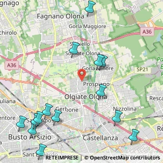 Mappa Via F. Corridoni, 21057 Olgiate Olona VA, Italia (2.91)