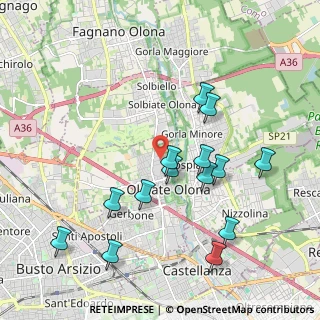 Mappa Via F. Corridoni, 21057 Olgiate Olona VA, Italia (2.005)