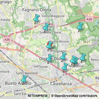 Mappa Via F. Corridoni, 21057 Olgiate Olona VA, Italia (2.18455)