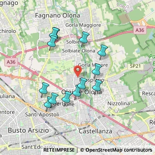 Mappa Via F. Corridoni, 21057 Olgiate Olona VA, Italia (1.80462)
