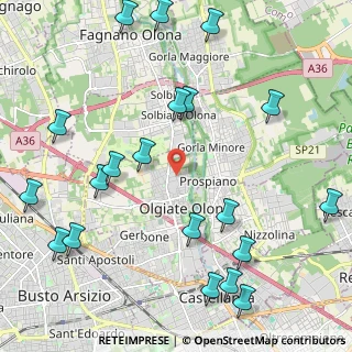 Mappa Via F. Corridoni, 21057 Olgiate Olona VA, Italia (2.7295)
