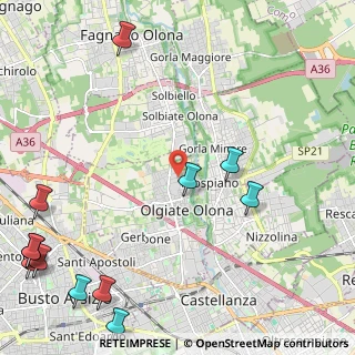 Mappa Via F. Corridoni, 21057 Olgiate Olona VA, Italia (3.29667)