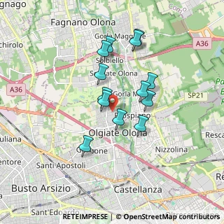 Mappa Via F. Corridoni, 21057 Olgiate Olona VA, Italia (1.44846)