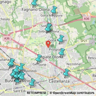 Mappa Via F. Corridoni, 21057 Olgiate Olona VA, Italia (3.215)