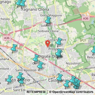Mappa Via F. Corridoni, 21057 Olgiate Olona VA, Italia (3.36789)