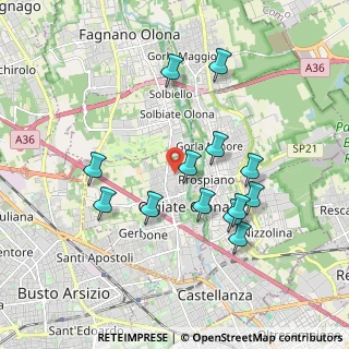 Mappa Via F. Corridoni, 21057 Olgiate Olona VA, Italia (1.77538)