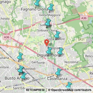 Mappa Via F. Corridoni, 21057 Olgiate Olona VA, Italia (2.70923)