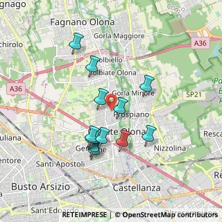 Mappa Via F. Corridoni, 21057 Olgiate Olona VA, Italia (1.58385)