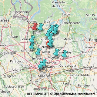 Mappa Via delle Industrie, 20851 Seregno MB, Italia (10.40211)