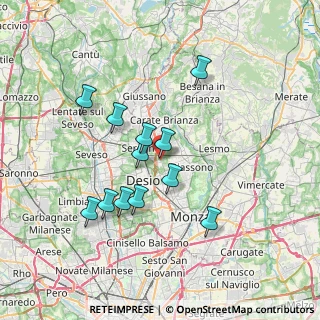 Mappa Via delle Industrie, 20851 Seregno MB, Italia (6.40667)
