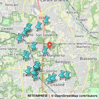 Mappa Via delle Industrie, 20851 Seregno MB, Italia (2.435)
