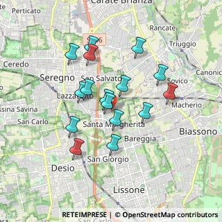 Mappa Via delle Industrie, 20851 Seregno MB, Italia (1.54563)