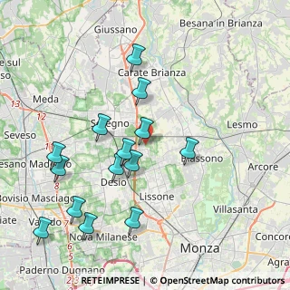 Mappa Via delle Industrie, 20851 Seregno MB, Italia (4.17786)