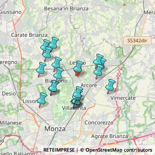 Mappa Via Italia, 20855 Lesmo MB, Italia (3.23158)