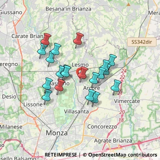 Mappa Via Italia, 20855 Lesmo MB, Italia (3.0055)