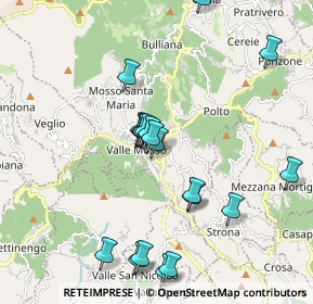 Mappa Via Bacconengo, 13825 Valdilana BI, Italia (1.8505)