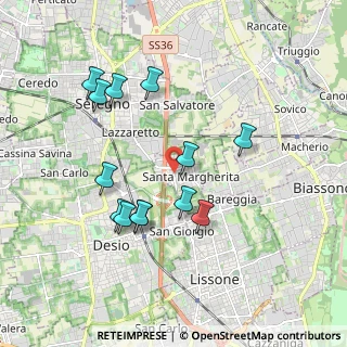 Mappa LISSONE Aliprandi-Mattei, 20851 Santa Margherita MB, Italia (1.81231)