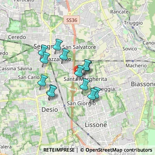 Mappa LISSONE Aliprandi-Mattei, 20851 Lissone MB, Italia (1.42462)