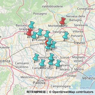 Mappa Via Castellari, 31023 Resana TV, Italia (11.39067)