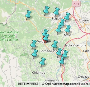 Mappa Via Terragli, 36078 Valdagno VI, Italia (6.8575)