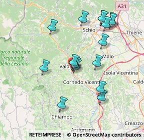Mappa Via Terragli, 36078 Valdagno VI, Italia (7.65188)