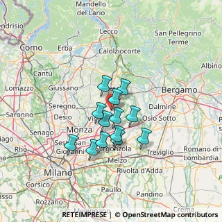 Mappa Via dell' Industria, 20886 Aicurzio MB, Italia (9.61154)