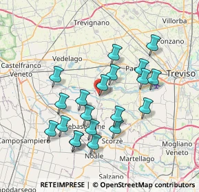 Mappa Badoere Centro, 31050 Badoere TV, Italia (6.874)