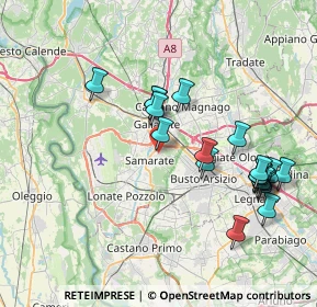 Mappa Via San Bernardo, 21017 Samarate VA, Italia (7.943)