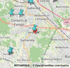 Mappa Via San Bernardo, 21017 Samarate VA, Italia (3.35818)