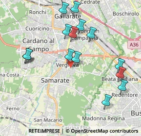 Mappa Via San Bernardo, 21017 Samarate VA, Italia (2.11)