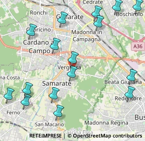 Mappa Via San Bernardo, 21017 Samarate VA, Italia (2.79944)