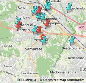 Mappa Via San Bernardo, 21017 Samarate VA, Italia (2.05867)
