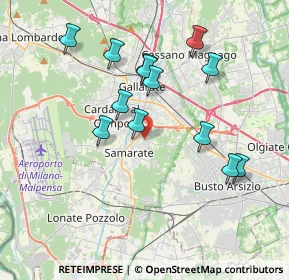 Mappa Via San Bernardo, 21017 Samarate VA, Italia (3.56)