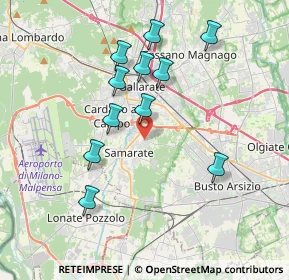 Mappa Via San Bernardo, 21017 Samarate VA, Italia (3.53091)