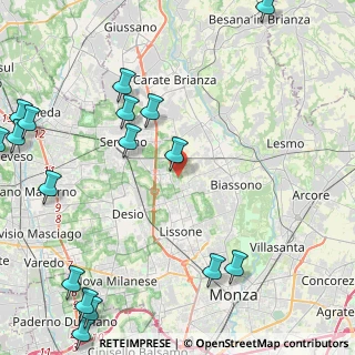 Mappa Via Angelo Arosio Genola, 20851 Lissone MB, Italia (6.34706)