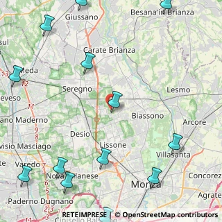 Mappa Via Angelo Arosio Genola, 20851 Lissone MB, Italia (6.55923)