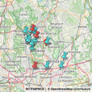 Mappa Via Angelo Arosio Genola, 20851 Lissone MB, Italia (6.88)