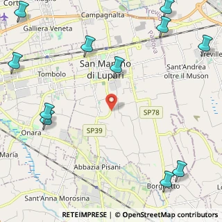 Mappa Via del Confine, 35018 San Martino di Lupari PD, Italia (3.35)