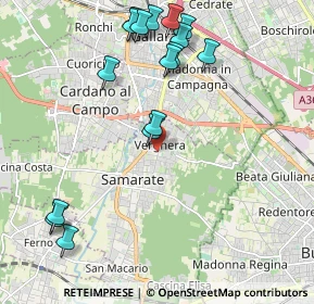 Mappa Via Giuseppe Mazzini, 21017 Samarate VA, Italia (2.3375)