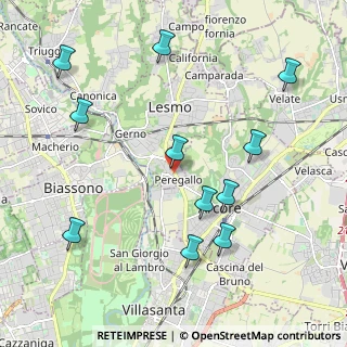 Mappa Peregallo MB IT, 20855 Lesmo MB, Italia (2.29)