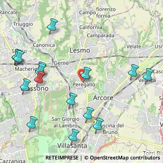 Mappa Peregallo MB IT, 20855 Lesmo MB, Italia (2.73188)