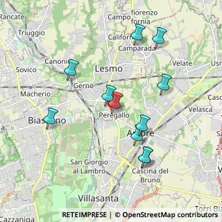 Mappa Peregallo MB IT, 20855 Lesmo MB, Italia (1.88273)