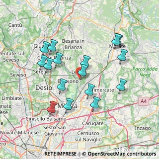 Mappa Peregallo MB IT, 20855 Lesmo MB, Italia (7.21688)