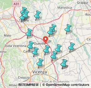 Mappa Via Le Vegre, 36031 Dueville VI, Italia (7.77556)