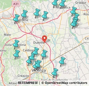 Mappa Via Le Vegre, 36031 Dueville VI, Italia (10.442)