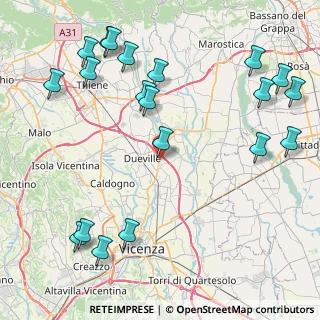 Mappa Viale Vegre, 36031 Dueville VI, Italia (10.8995)
